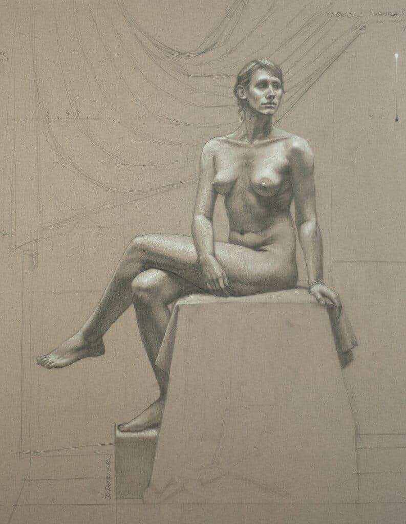 By David Dozier, Graphite and Chalk on Paper