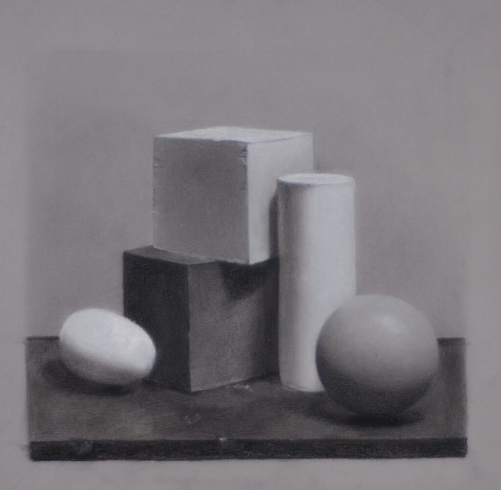 By Joanne Kim, Graphite and Chalk on Paper