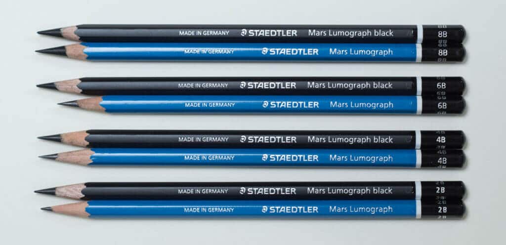 The Mars Lumograph blacks share design cues from their parent line despite being... well... black.