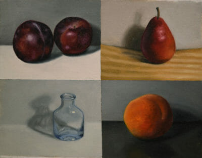 <em>"Four Small Studies"</em>, Oil on Canvas, by Hillary Inkaya