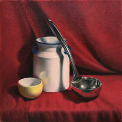<em>"Yellow Bowl & Ladle"</em>, Oil on Canvas, by Hillary Inkaya